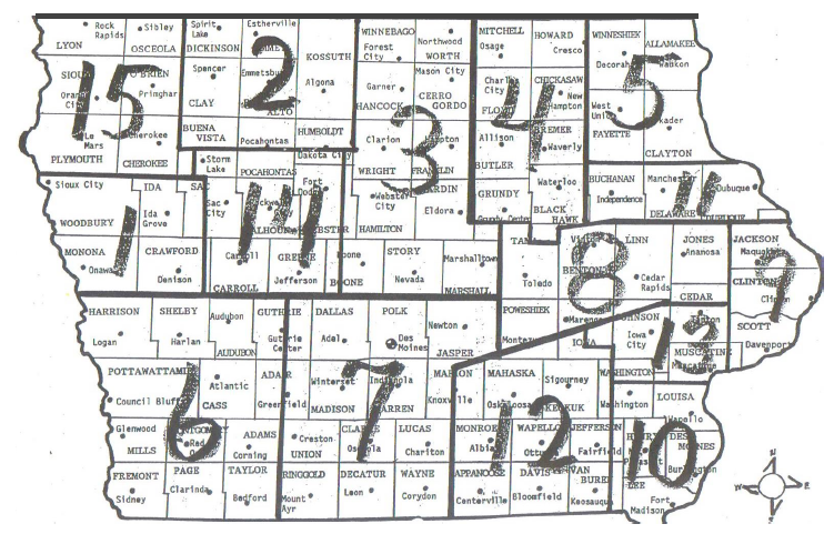Iowa District Map